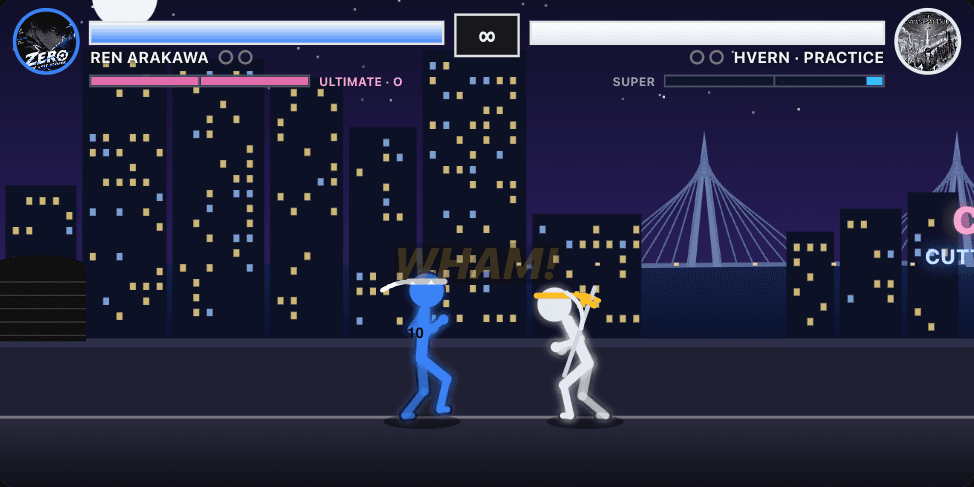 Stick Fight gameplay on the Mumbai stage